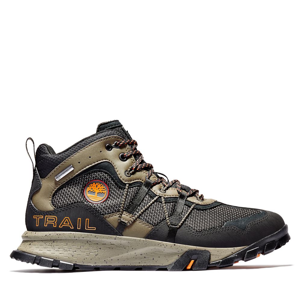 Botas de Montaña Timberland Hombre Garrison Trail Waterproof Mid Negras/Marrones - Chile WVC-401738